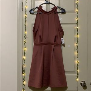 Dark purple mini dress